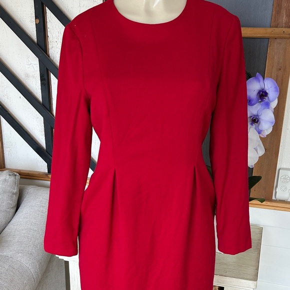 ❤️Women’s Talbots Red Wool Dress – Size 10 – Preloved - Picture 8 of 9